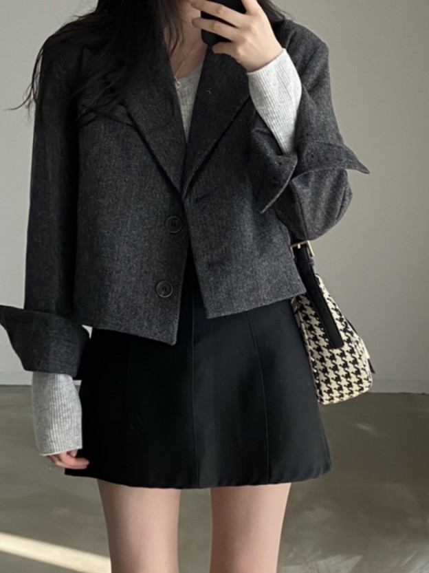 Harringbon Padding Jacket